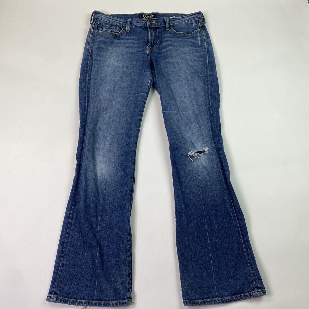 Lucky Brand Dungarees Womens Bootcut Blue Denim Size 8/29*
